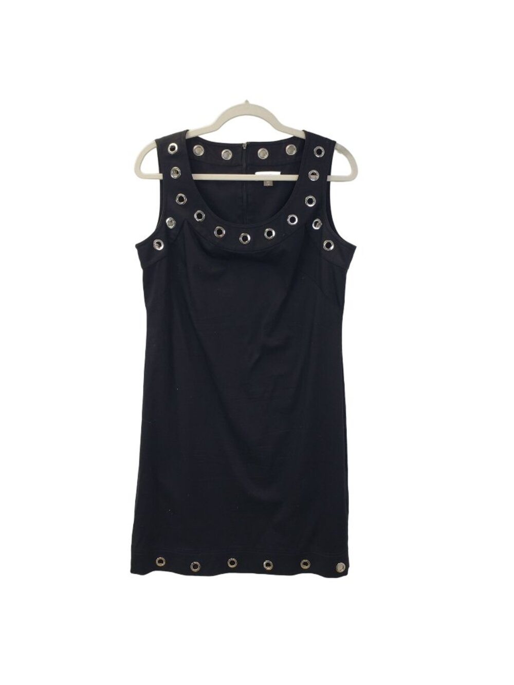 Calvin Klein Grommet Embellished Black Shift Dress Size 10